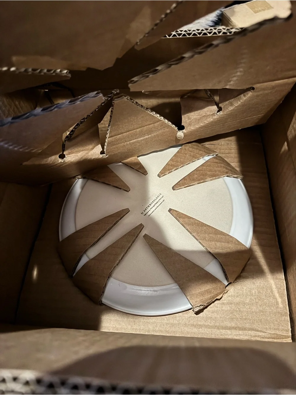 Anthropologie Ginny milky and glossed‎ Ceramic Side Plates - Set of 4
